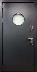 Дверь EIW60 наружная противопожарная с круглым стеклом 2050*950 в Москве