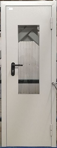 Дверь техническая однопольная с прямоугольным остеклением более 25% пп стеклопакетом 2200х1100 в Москве
